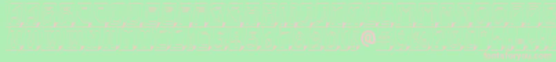 Fonte AModernocmotl3Dsh – fontes rosa em um fundo verde