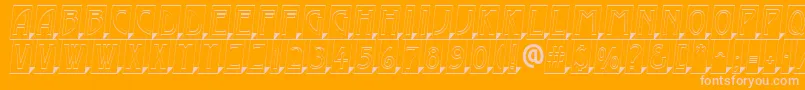 Шрифт AModernocmotl3Dsh – розовые шрифты на оранжевом фоне
