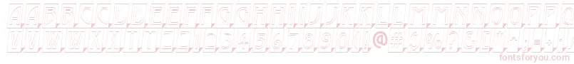 Шрифт AModernocmotl3Dsh – розовые шрифты на белом фоне
