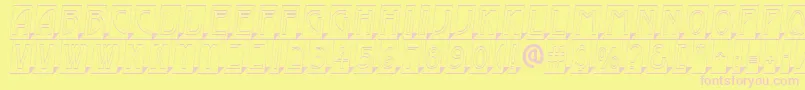 Шрифт AModernocmotl3Dsh – розовые шрифты на жёлтом фоне