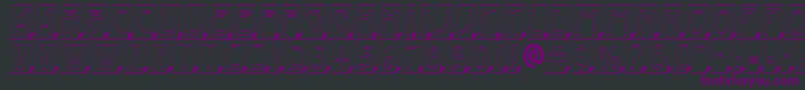 Шрифт AModernocmotl3Dsh – фиолетовые шрифты на чёрном фоне