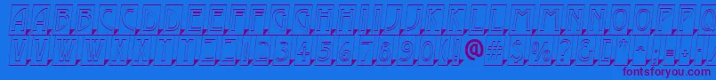 Шрифт AModernocmotl3Dsh – фиолетовые шрифты на синем фоне