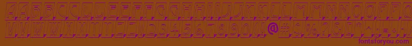 Шрифт AModernocmotl3Dsh – фиолетовые шрифты на коричневом фоне