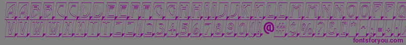 Шрифт AModernocmotl3Dsh – фиолетовые шрифты на сером фоне