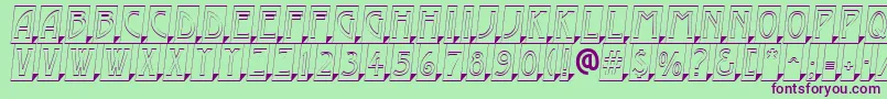 Шрифт AModernocmotl3Dsh – фиолетовые шрифты на зелёном фоне