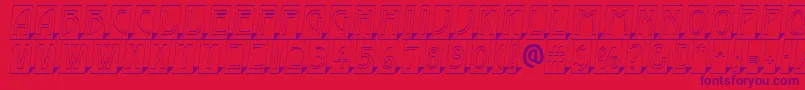 AModernocmotl3Dsh Font – Purple Fonts on Red Background