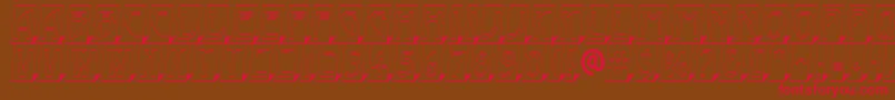 Шрифт AModernocmotl3Dsh – красные шрифты на коричневом фоне
