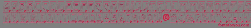 Шрифт AModernocmotl3Dsh – красные шрифты на сером фоне