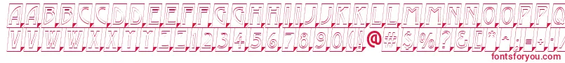 AModernocmotl3Dsh-fontti – punaiset fontit valkoisella taustalla