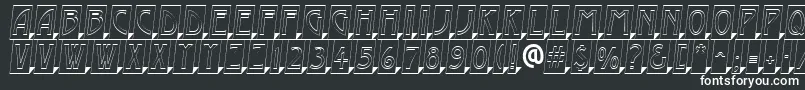 AModernocmotl3Dsh Font – White Fonts on Black Background
