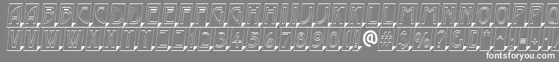 AModernocmotl3Dsh Font – White Fonts on Gray Background