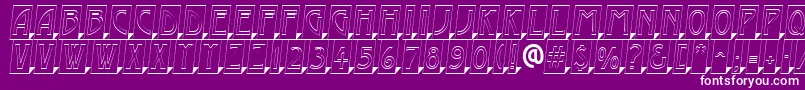 AModernocmotl3Dsh Font – White Fonts on Purple Background