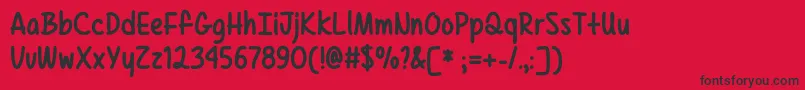 TexasSpringOtf Font – Black Fonts on Red Background