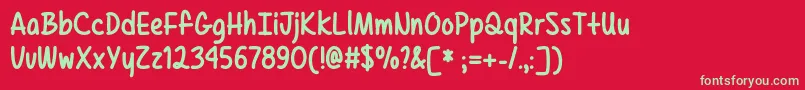 TexasSpringOtf Font – Green Fonts on Red Background