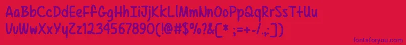 TexasSpringOtf Font – Purple Fonts on Red Background