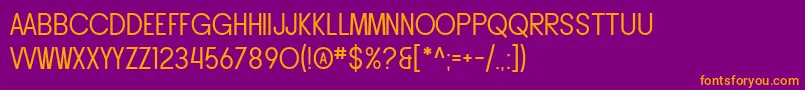 SfButtacupLettering Font – Orange Fonts on Purple Background