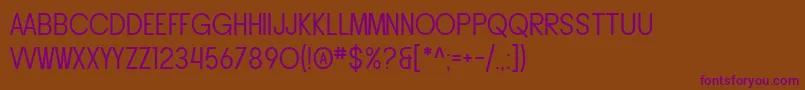 SfButtacupLettering Font – Purple Fonts on Brown Background