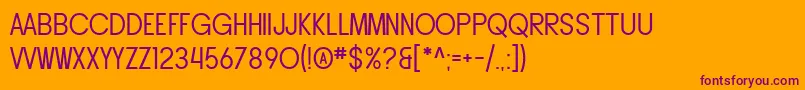 SfButtacupLettering Font – Purple Fonts on Orange Background