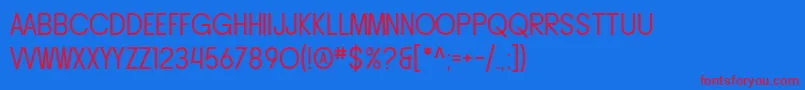 SfButtacupLettering Font – Red Fonts on Blue Background