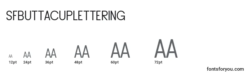 SfButtacupLettering Font Sizes
