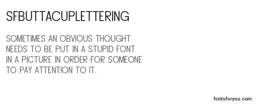 Review of the SfButtacupLettering Font