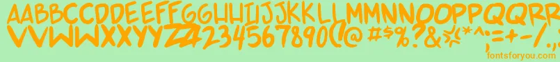 Sp Font – Orange Fonts on Green Background