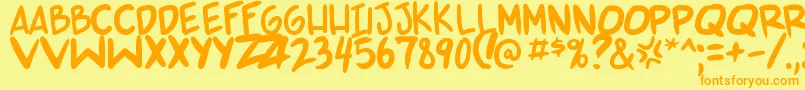 Sp Font – Orange Fonts on Yellow Background