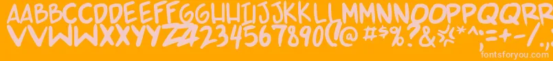 Sp Font – Pink Fonts on Orange Background