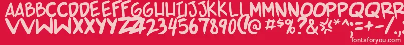 Sp Font – Pink Fonts on Red Background