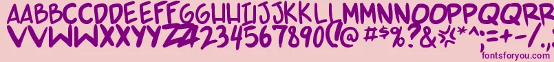 Sp Font – Purple Fonts on Pink Background