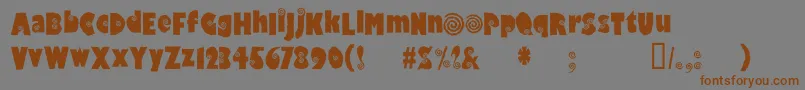 Hippocri Font – Brown Fonts on Gray Background