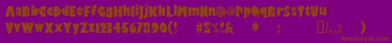 Hippocri Font – Brown Fonts on Purple Background