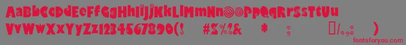 Hippocri Font – Red Fonts on Gray Background