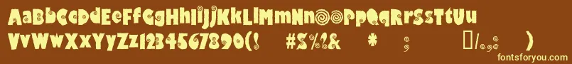 Hippocri Font – Yellow Fonts on Brown Background