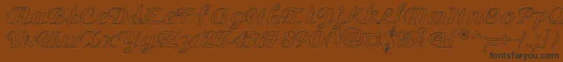 GauHo Font – Black Fonts on Brown Background