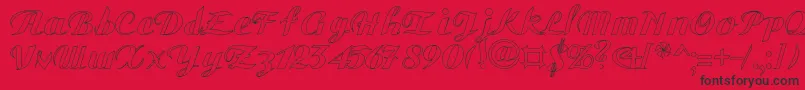 GauHo Font – Black Fonts on Red Background