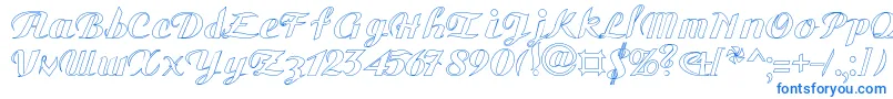 Шрифт GauHo – синие шрифты