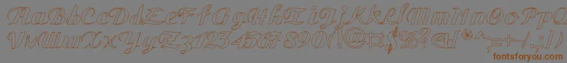 Шрифт GauHo – коричневые шрифты на сером фоне