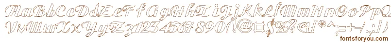 Шрифт GauHo – коричневые шрифты