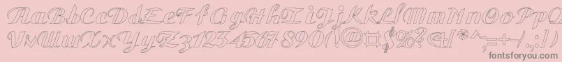 GauHo Font – Gray Fonts on Pink Background