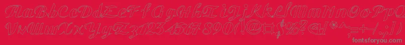 Шрифт GauHo – серые шрифты на красном фоне