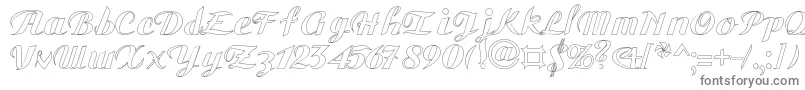 Шрифт GauHo – серые шрифты на белом фоне