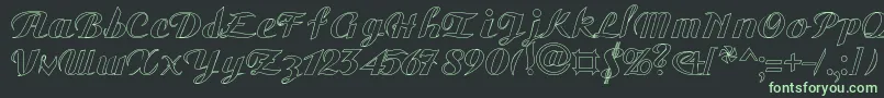 GauHo Font – Green Fonts on Black Background