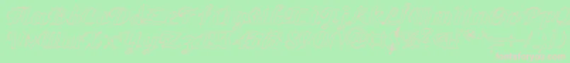 GauHo-Schriftart – Rosa Schriften auf grünem Hintergrund