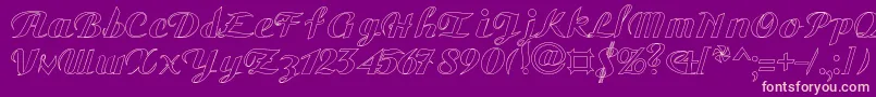 GauHo Font – Pink Fonts on Purple Background