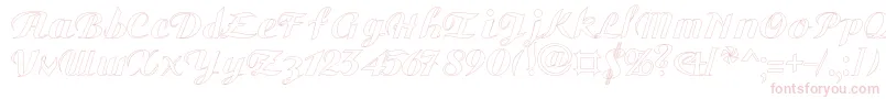 Шрифт GauHo – розовые шрифты на белом фоне