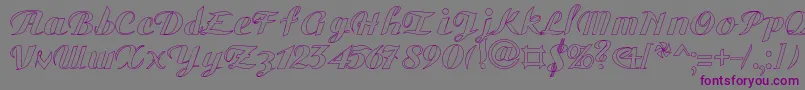 GauHo Font – Purple Fonts on Gray Background