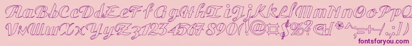 Шрифт GauHo – фиолетовые шрифты на розовом фоне