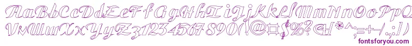 GauHo Font – Purple Fonts on White Background