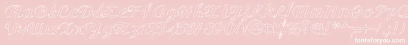 GauHo Font – White Fonts on Pink Background
